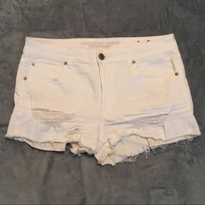 American Eagle Outfitters White Cutoff Jean Shorts